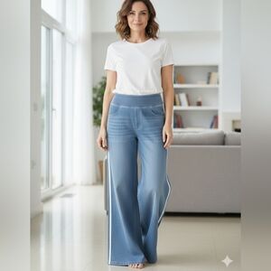 HALARA Light Blue Wide-Leg Jeans